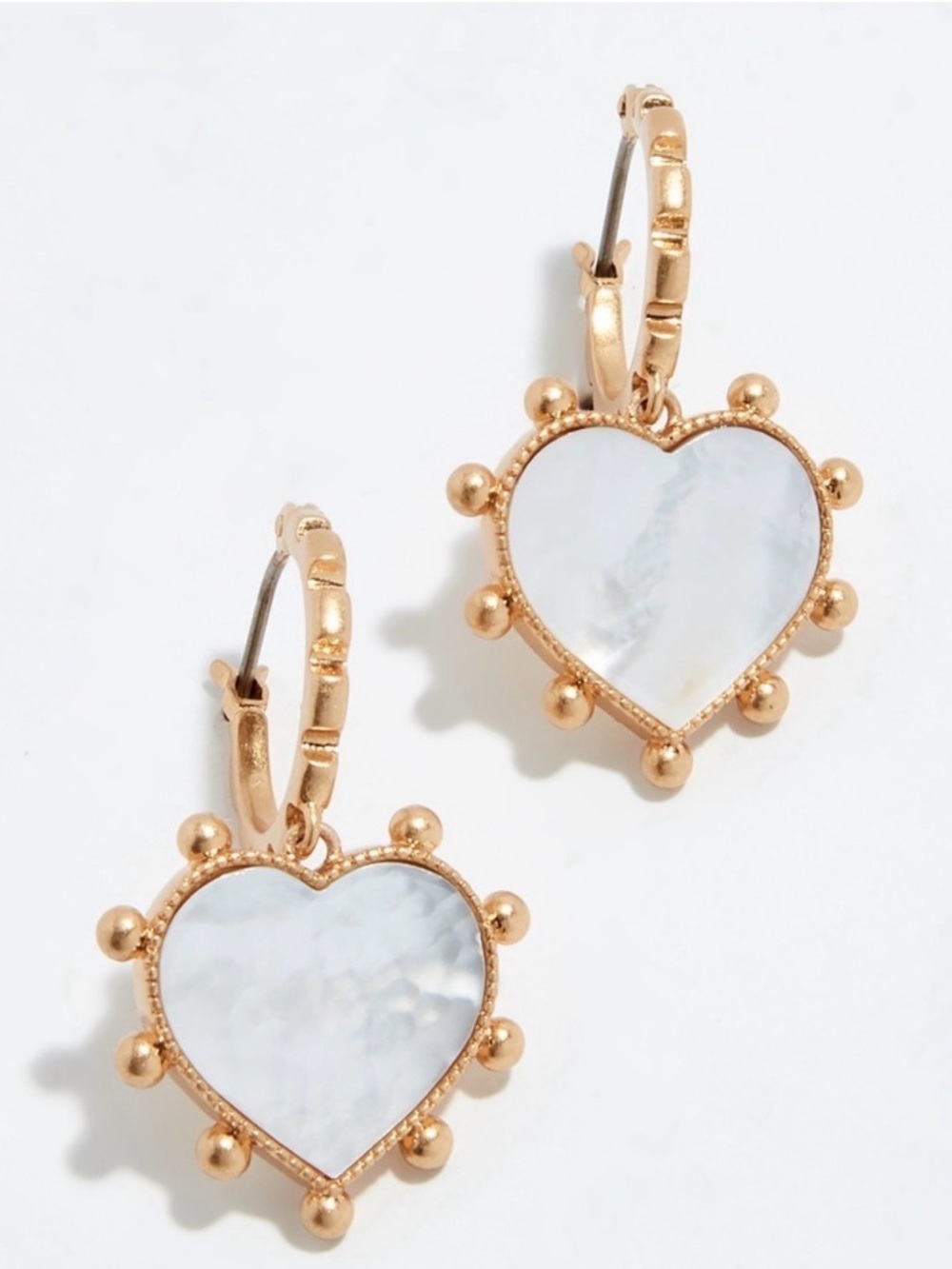 Tory Burch Roxanne Mother of Pearl Heart Earrings